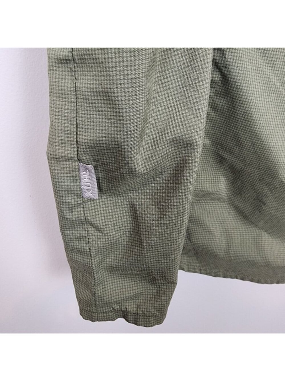 Kuhl short sleeve button down shirt sz L men green - Picture 8 of 11